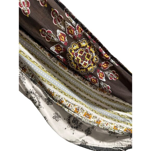 💰BOGO💰 Charcoal Gray Boho Bell Patchwork Long Sleeve Blouse sz L - Picture 3 of 8